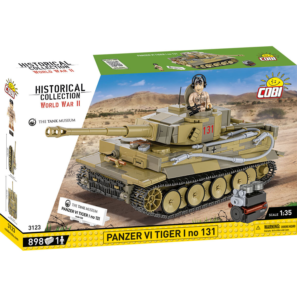 Jeu de construction - COBI - PANZER VI TIGER I NO 131 - Échelle 1:48 - 442 pièces - Beige - Jeux - Jouets Jeu de construction - COBI - PANZER VI TIGER I NO 131 - Échelle 1:48 - 442 pièces - Beige - Jeux - Jouets