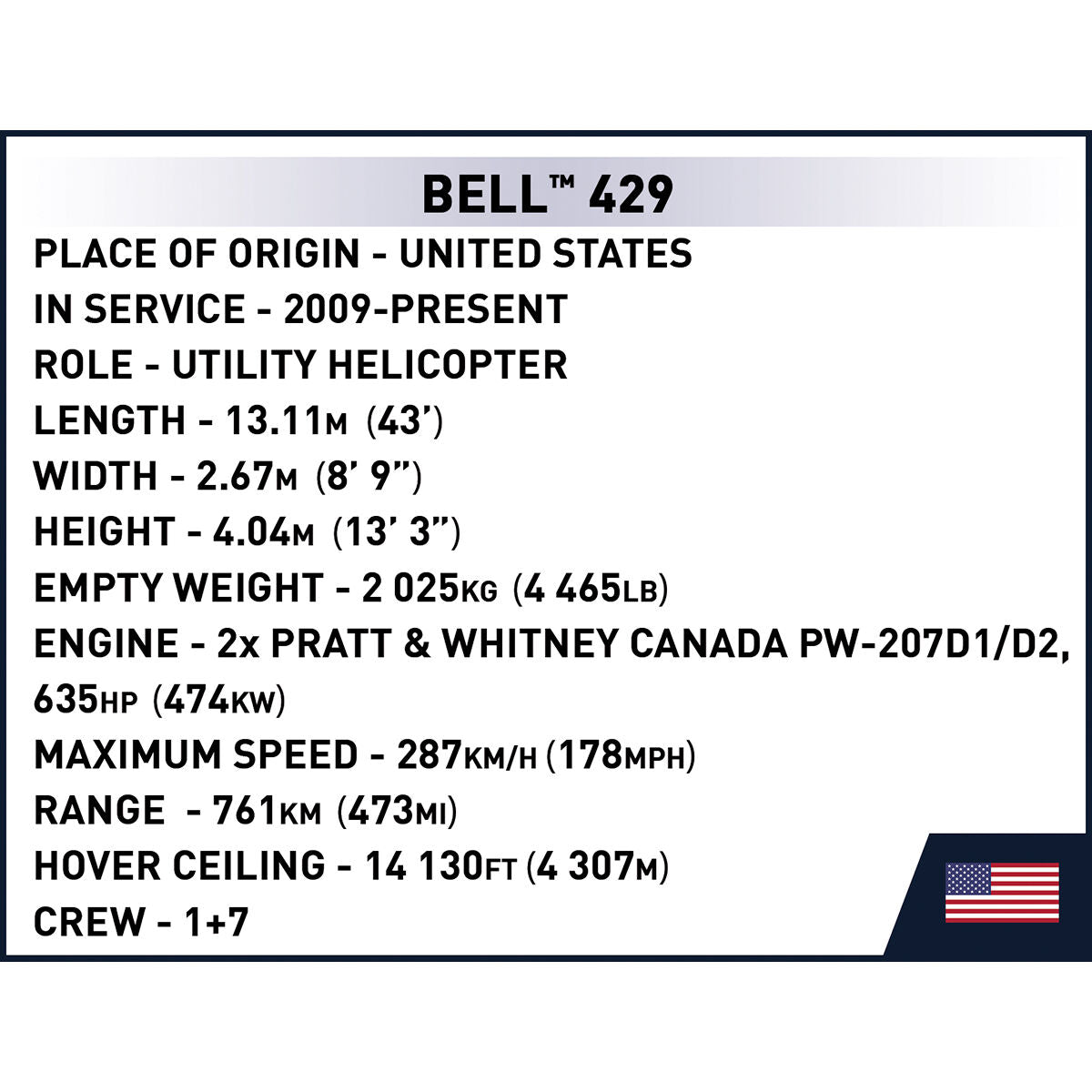 Helicóptero ambulancia aérea COBI Bell 429: Conjunto n.° 26629