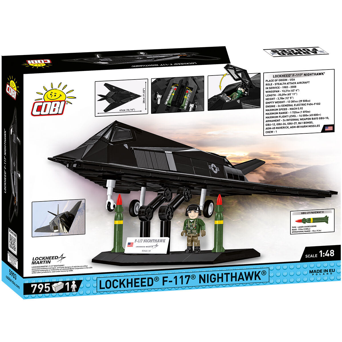 Caza furtivo COBI F-117 Nighthawk: Set n.° 5903