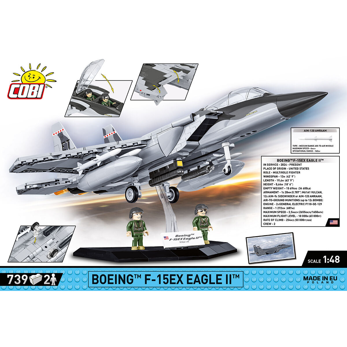 COBI Caza Boeing F-15EX Eagle II: SET #5900