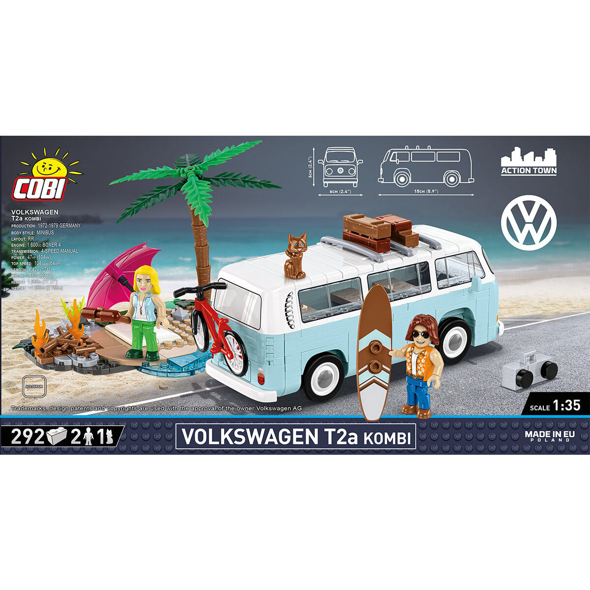 COBI Volkswagen T2a Kombi Furgoneta: Juego #24617