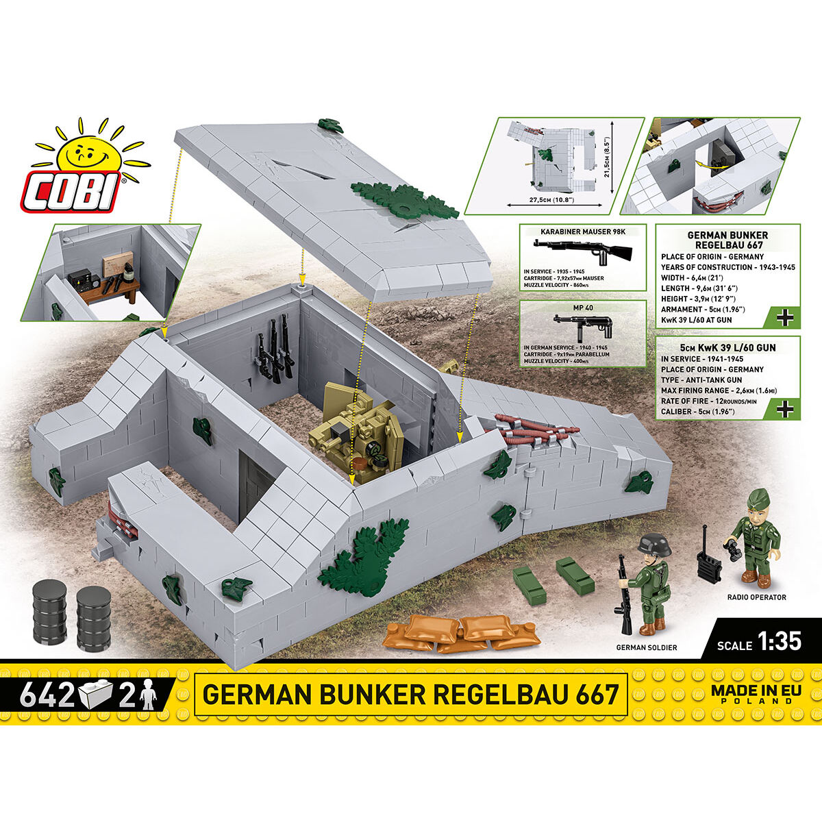 Búnker alemán COBI Regelbau 667: Set #3136
