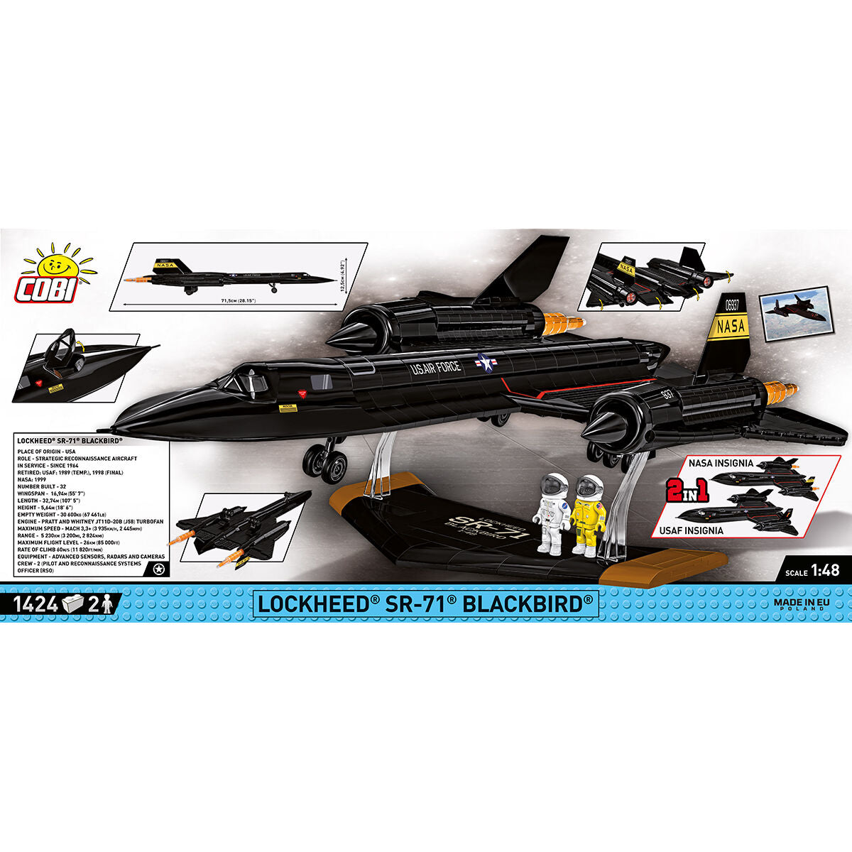 COBI EDIZIONE EXECUTIVE Lockheed SR-71 Blackbird: Set #5890