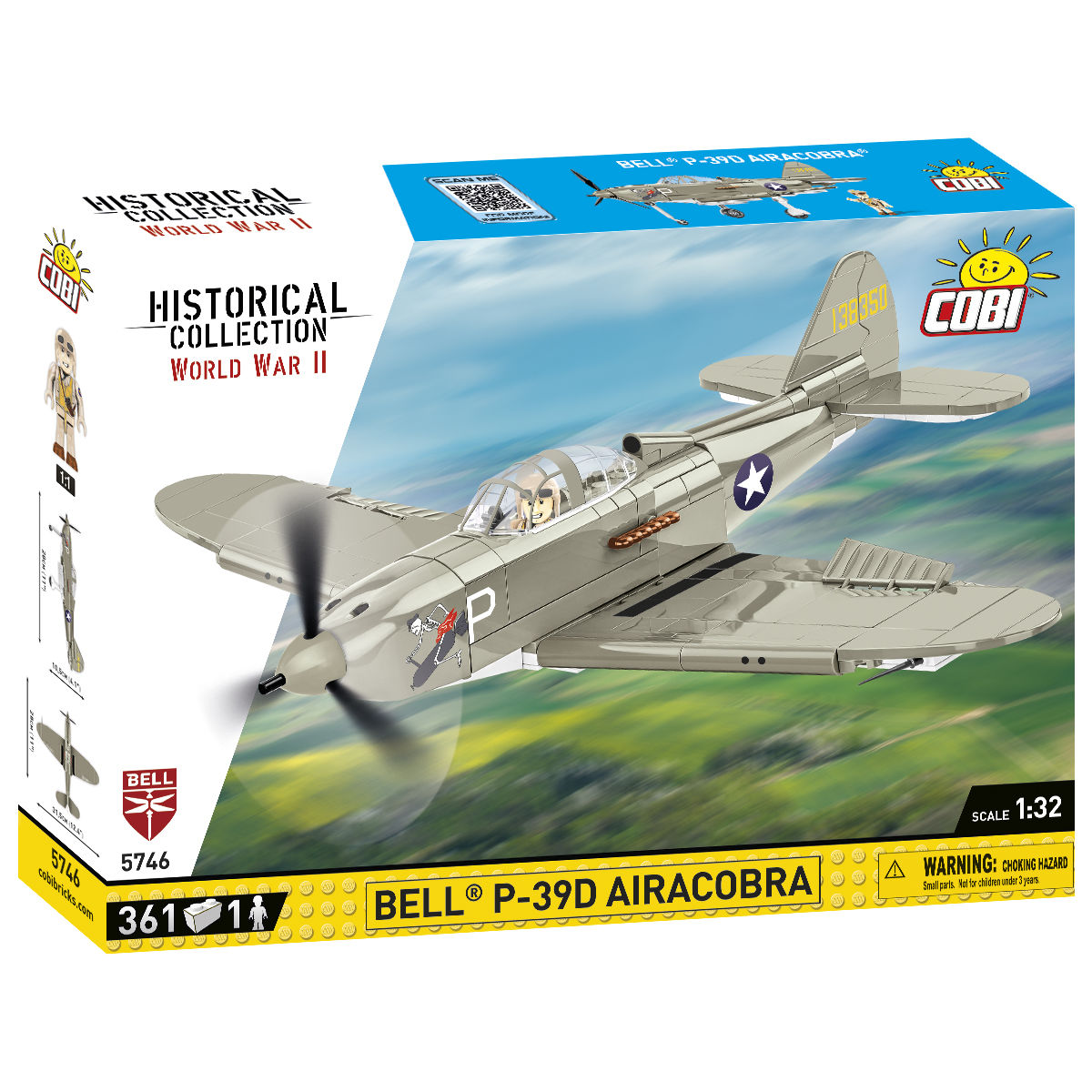 Avion de chasse COBI Bell P-39D Airacobra : SET #5746