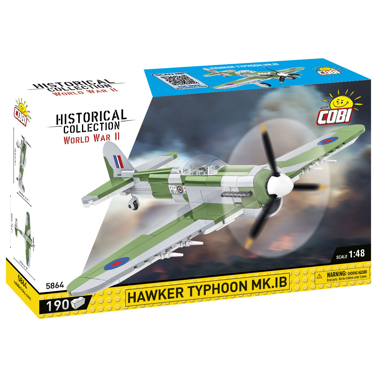Avión de combate y bombardero COBI Hawker Typhoon MK.IB a escala 1:48: SET #5864