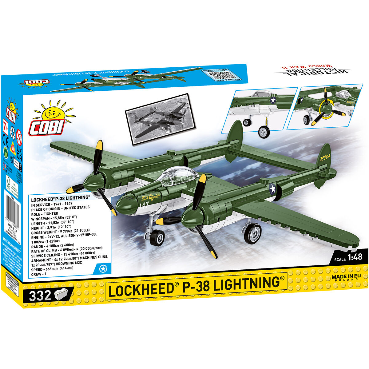 COBI Lockheed P-38 Lightning Caccia: Set #5882