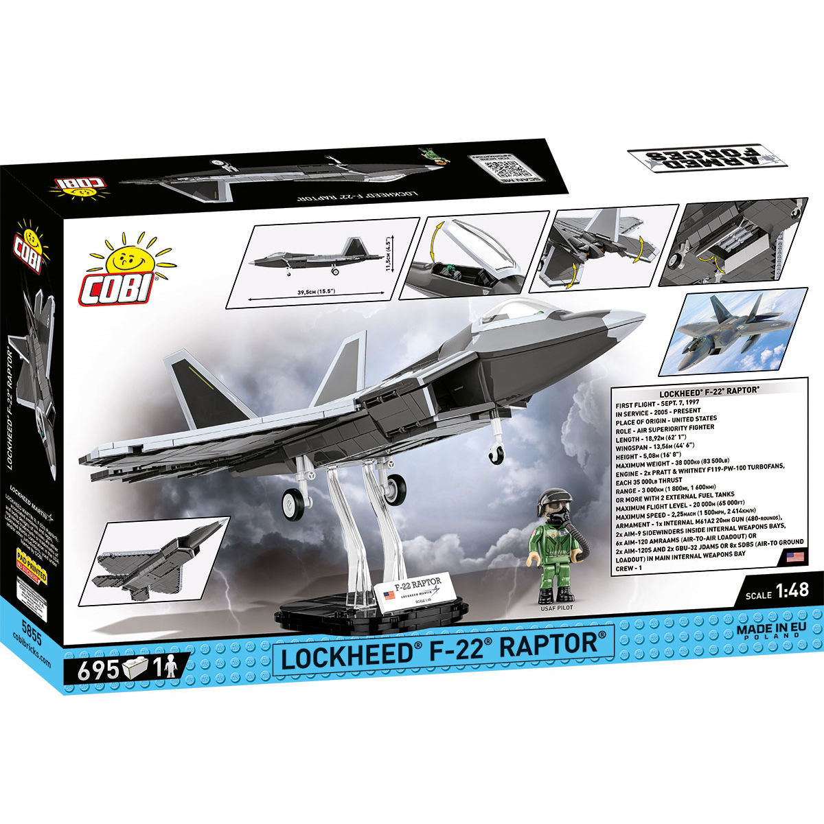COBI Lockheed F-22 Raptor Fighter Jet : Set #5855