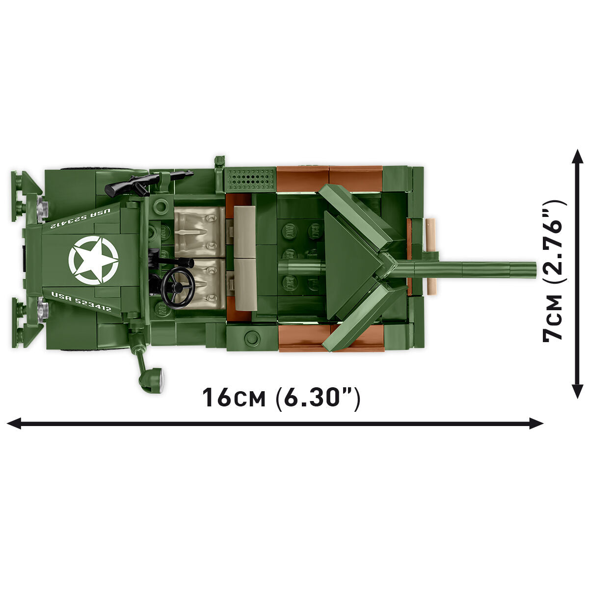 COBI 37mm GMC M6 Fargo Vehicle: Set #3116