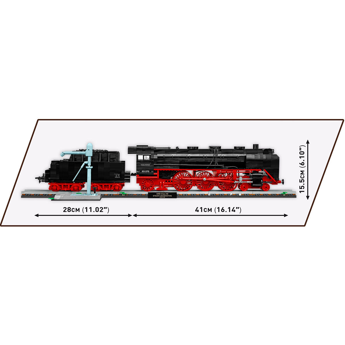 Locomotora de vapor COBI EDICIÓN EJECUTIVA DR BR 03 Tren y grúa acuática: Set n.° 6286