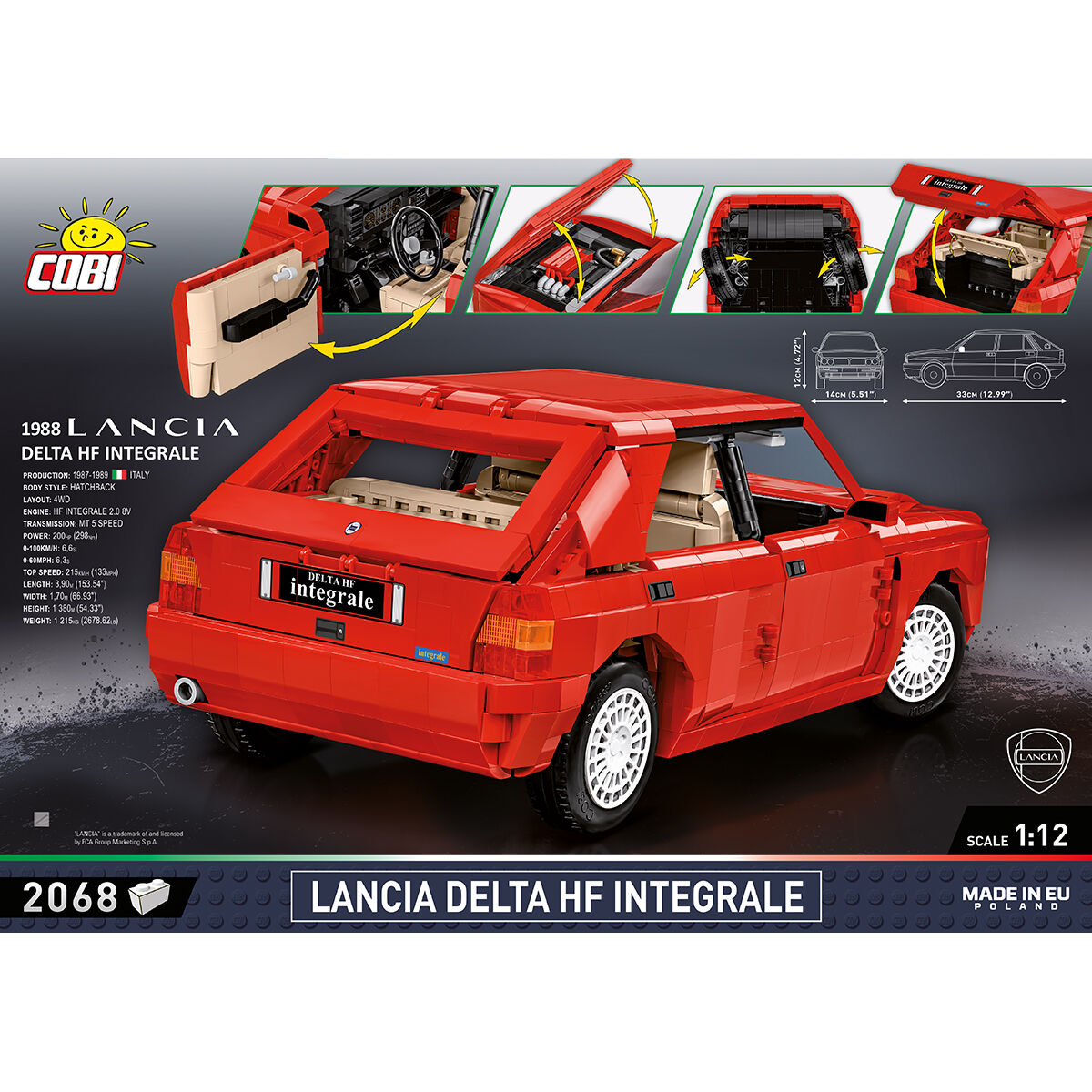Coche COBI Lancia Delta HF Integrale (1:12): Set #24357