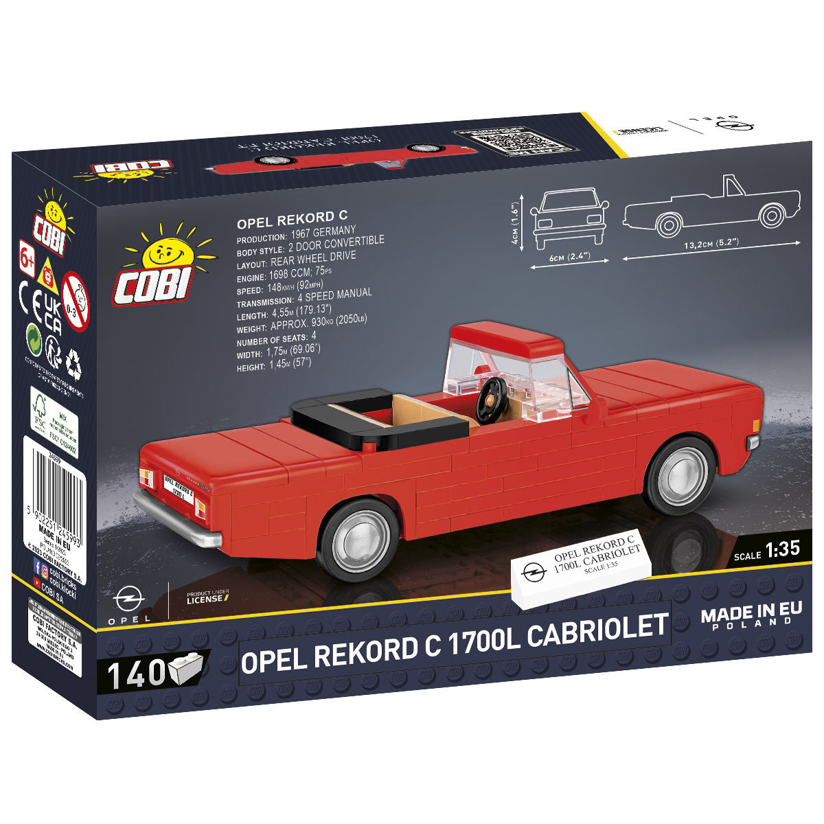 Coche COBI Opel Rekord C 1700L Cabriolet: Set #24599