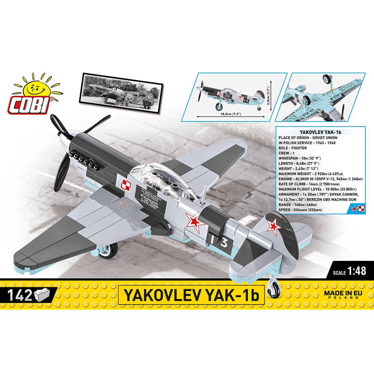 Aereo da caccia COBI Yakovlev YAK-1b: SET #5863