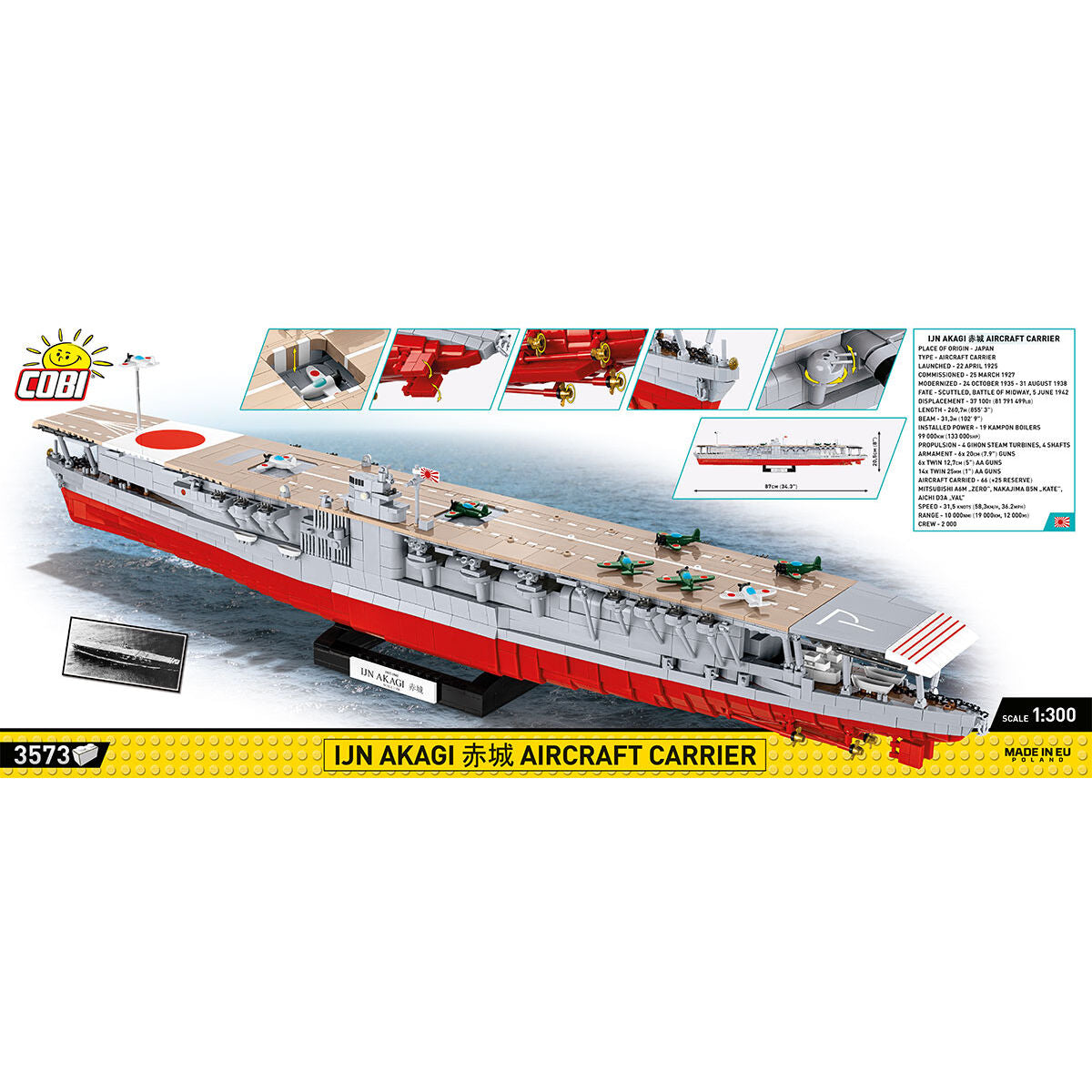 COBI IJN Akagi Aircraft Carrier : Set #4851
