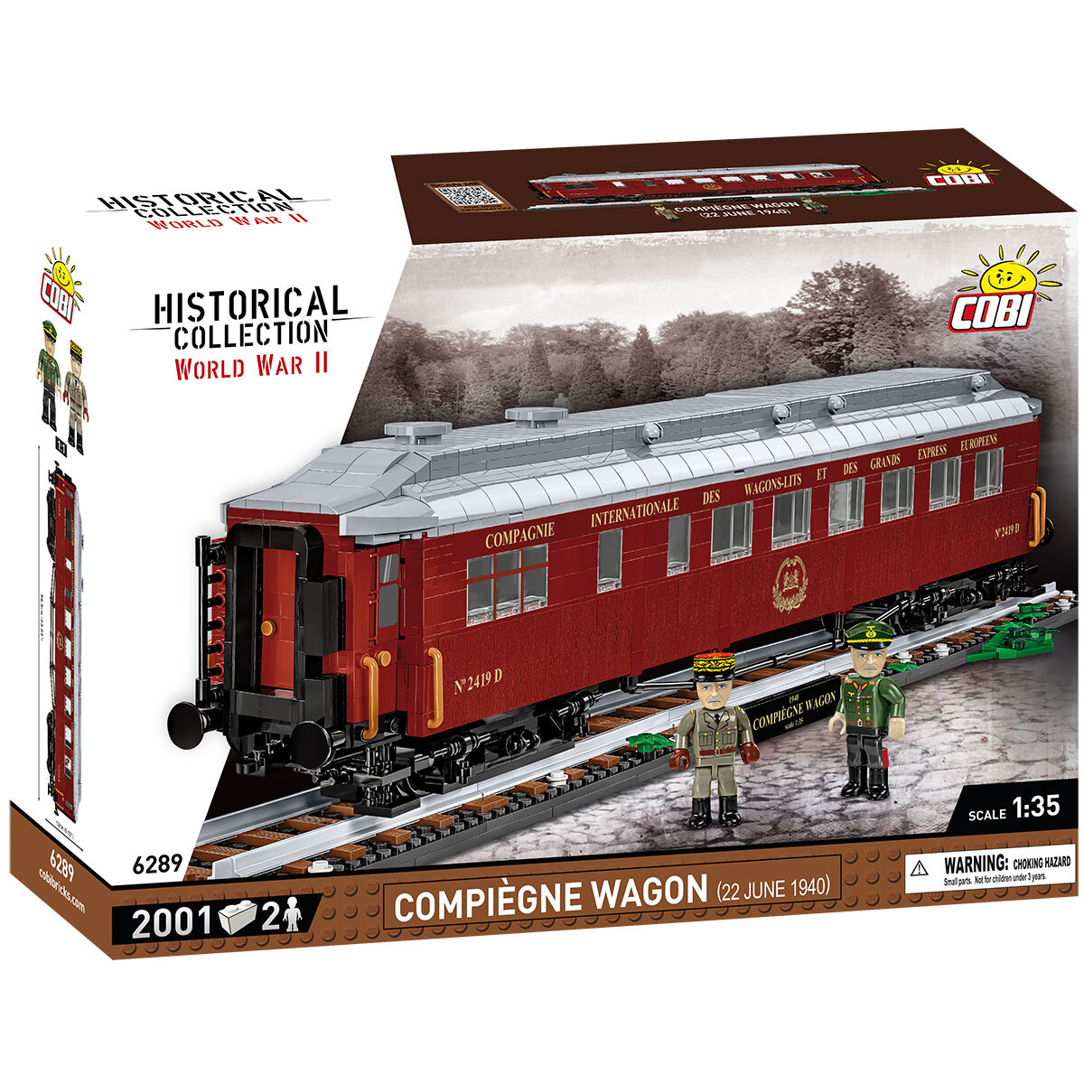 COBI Compiègne Wagon (22 June 1940) Train Car : Set #6289