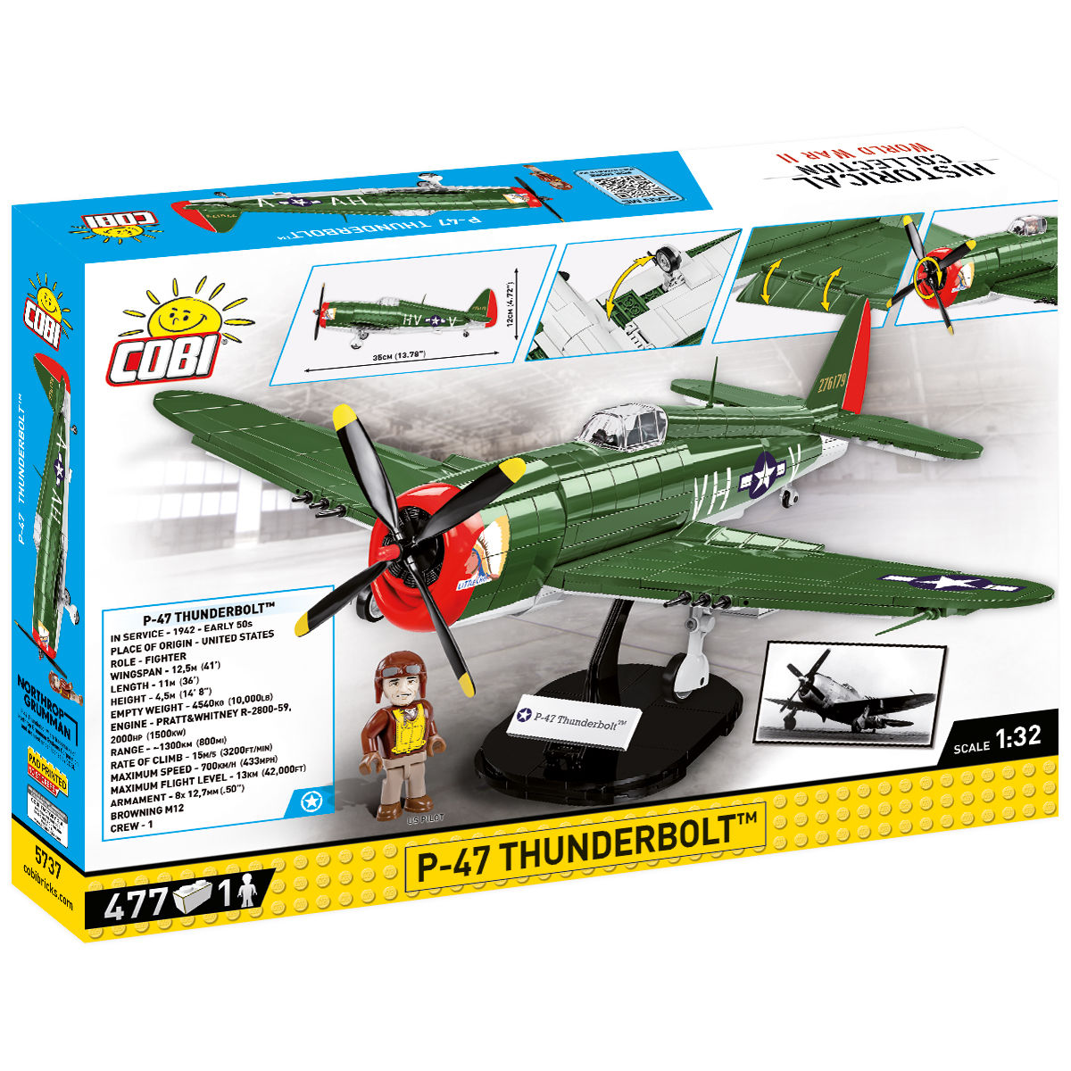 COBI P-47 Thunderbolt Plane: Set #5737