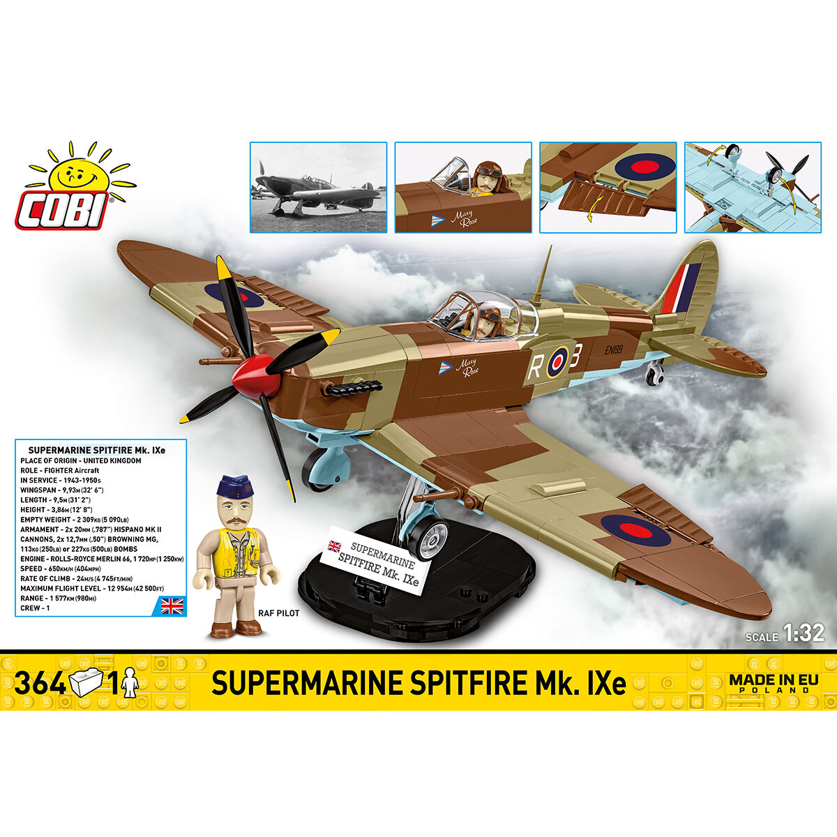 Caza COBI Supermarine Spitfire Mk. IXe: Set n.° 5764
