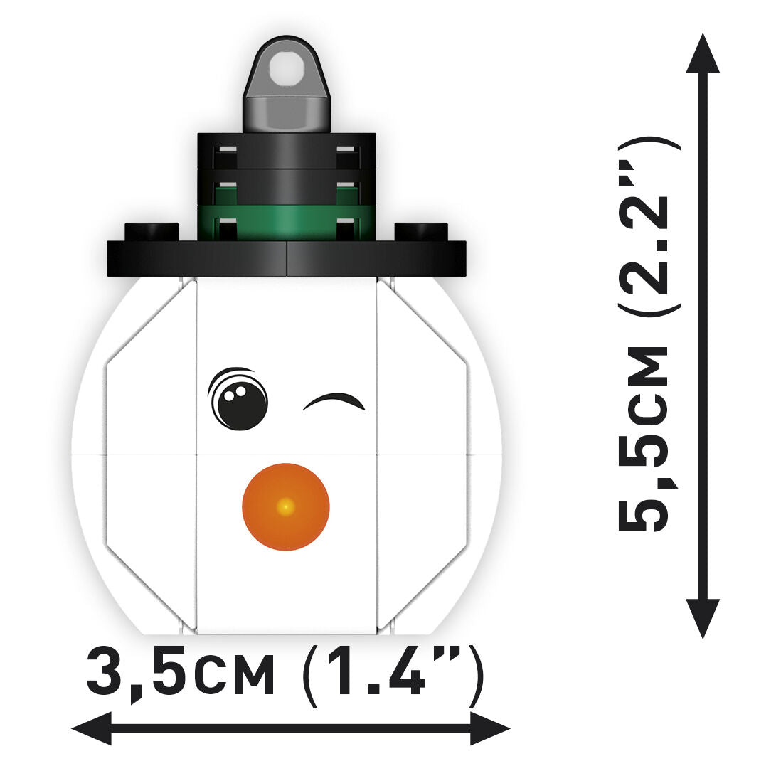 Adorno de muñeco de nieve COBI: Juego n.° 200012