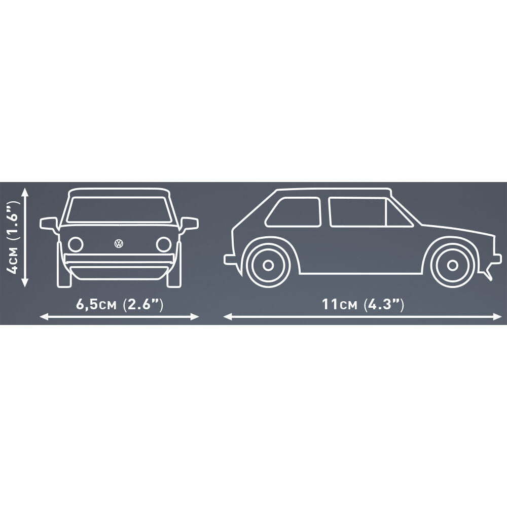 Voiture rouge COBI Volkswagen Golf (1974-1983) : SET #24613