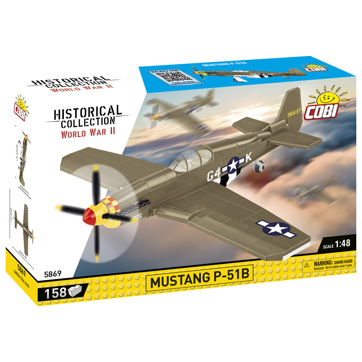 COBI Mustang P-51B, avion de chasse : ensemble n° 5869