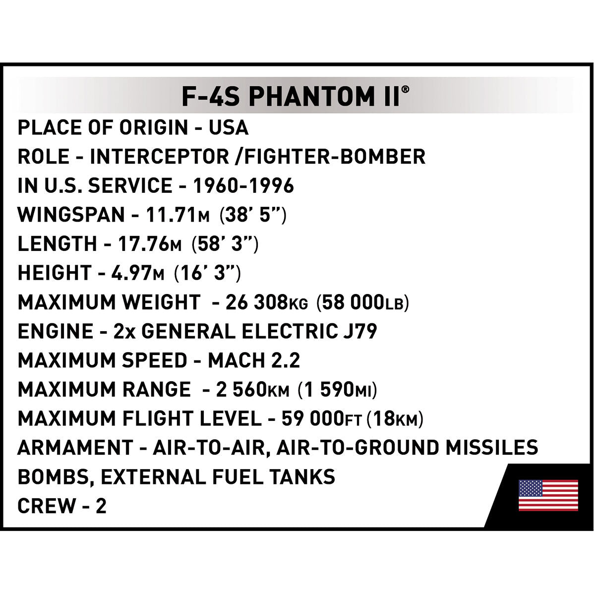 Caza a reacción COBI F-4S Phantom II: Juego n.º 5899