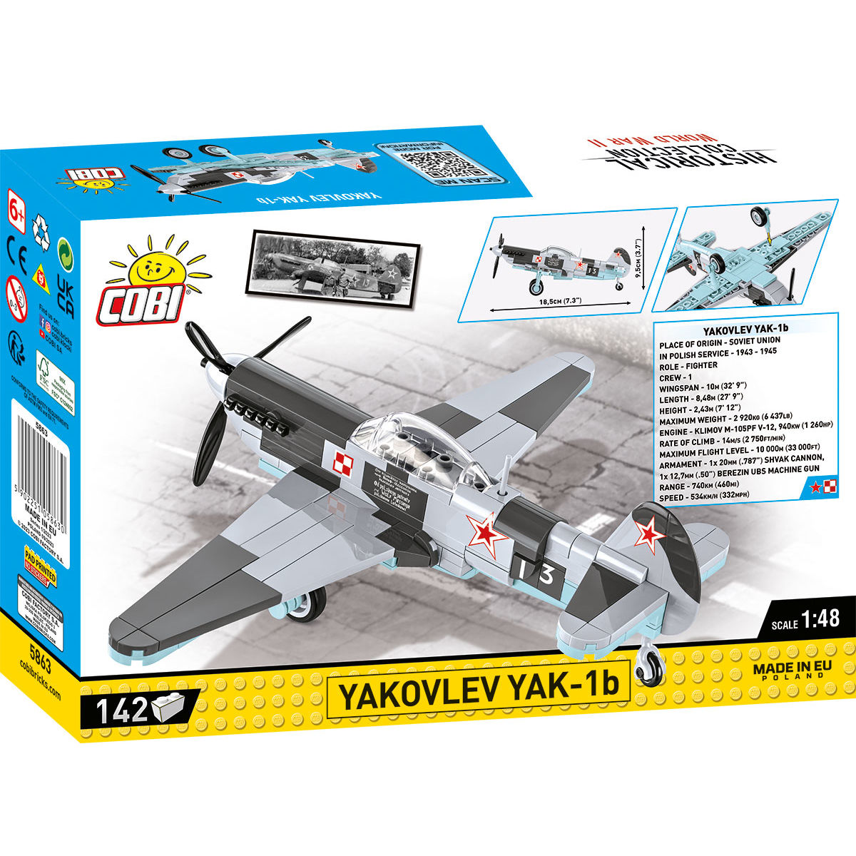 Aereo da caccia COBI Yakovlev YAK-1b: SET #5863