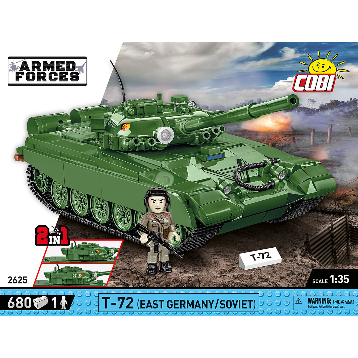 COBI T-72 (East Germany/Soviet) Tank : Set #2625
