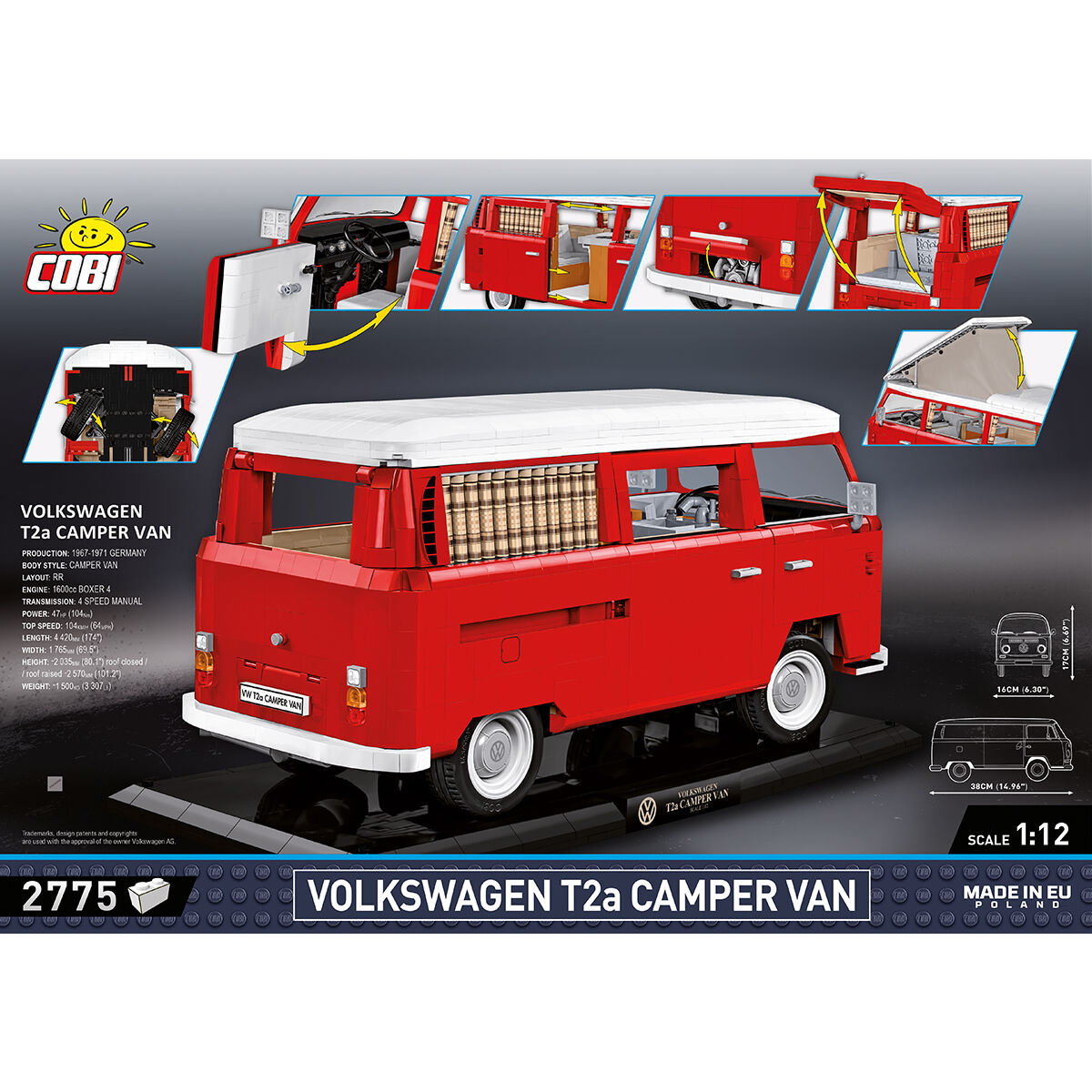 Volkswagen T2a Camper Van COBI EDICIÓN EJECUTIVA: Conjunto n.° 24361