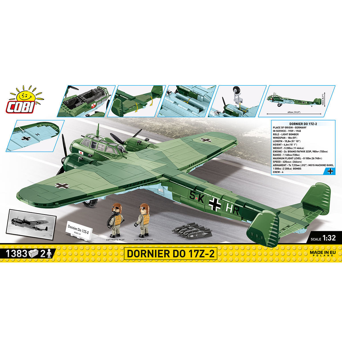 COBI Dornier DO 17Z-2 Light Bomber : Set #5754
