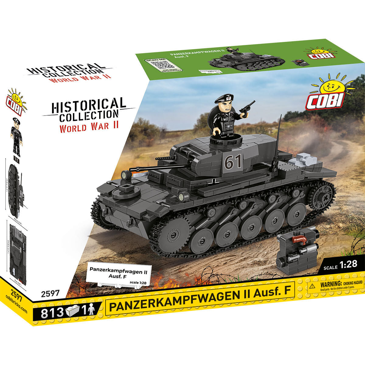 COBI PanzerKampWagen II Ausf. F Tank : Set #2597