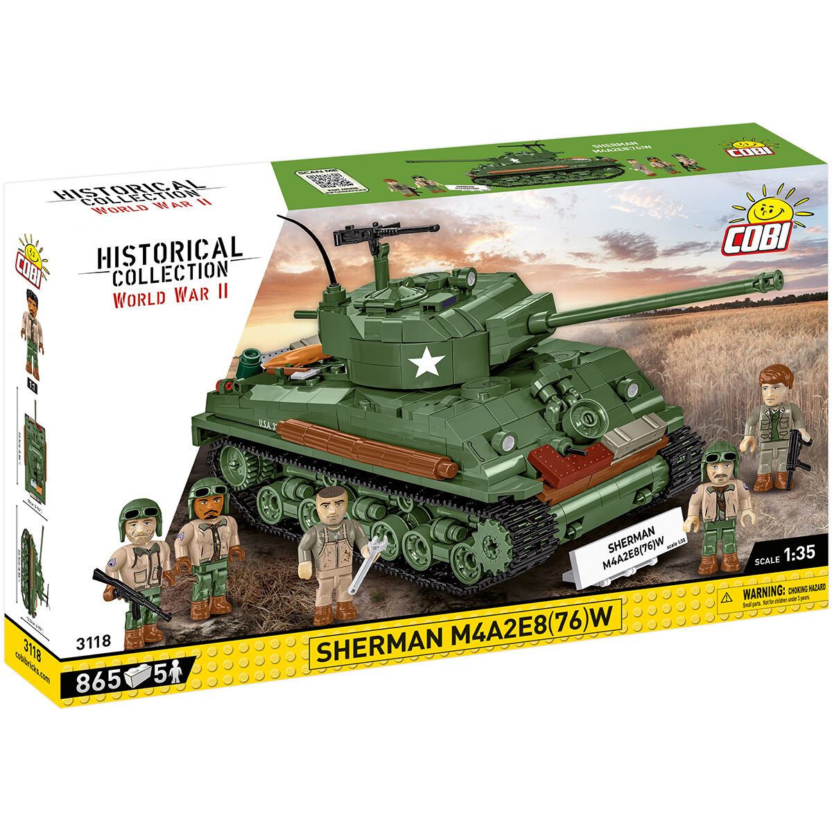 COBI Sherman M4A2E8(76)W Tank : Set #3118