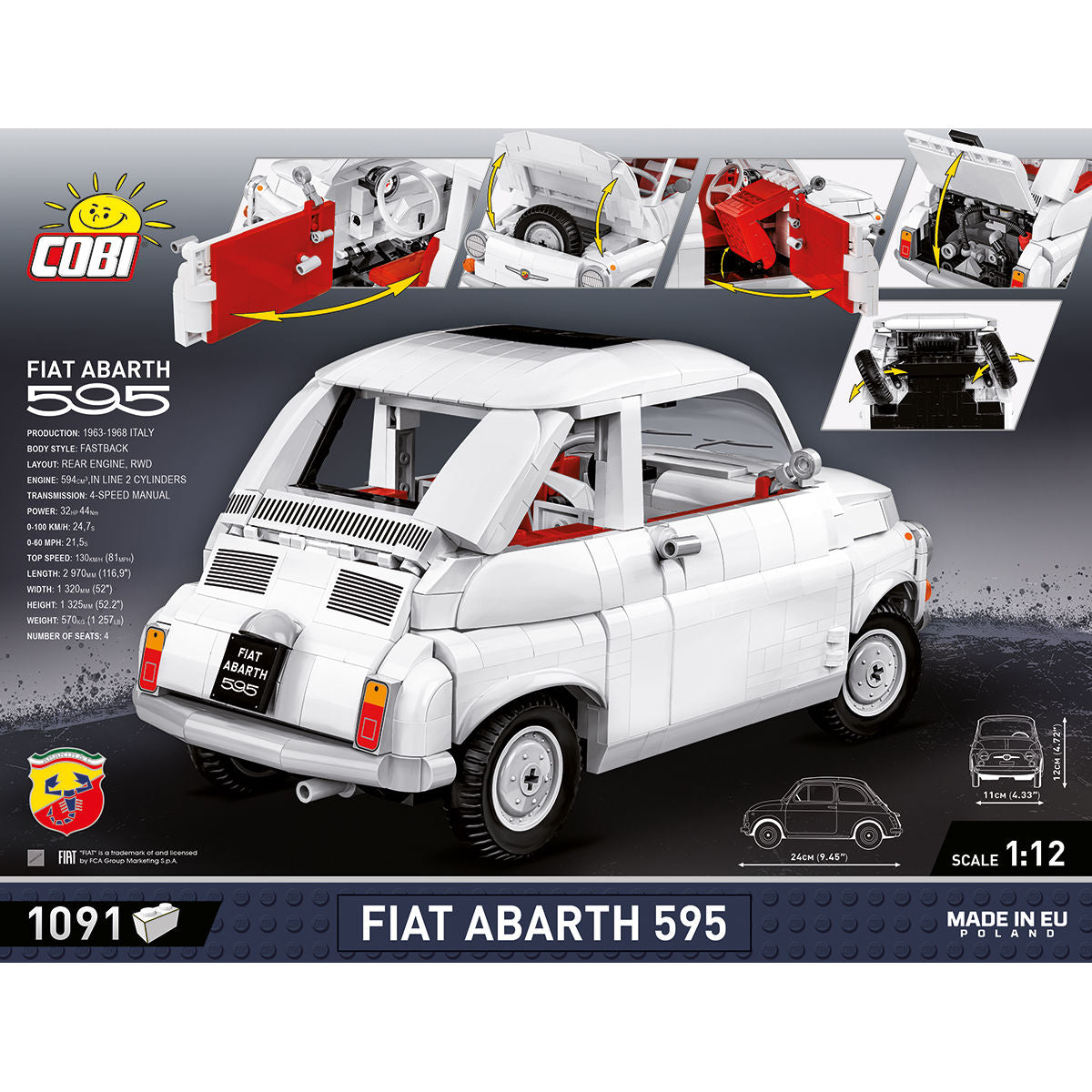 COBI Fiat Abarth 595: Set #24354