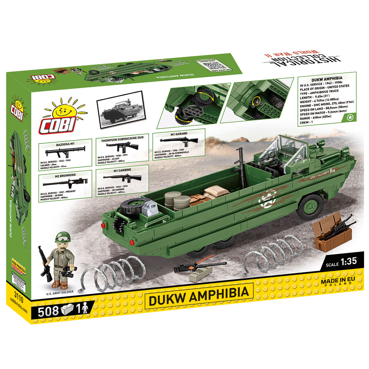 Vehículo de aterrizaje anfibio COBI Dukw: Set n.° 3110