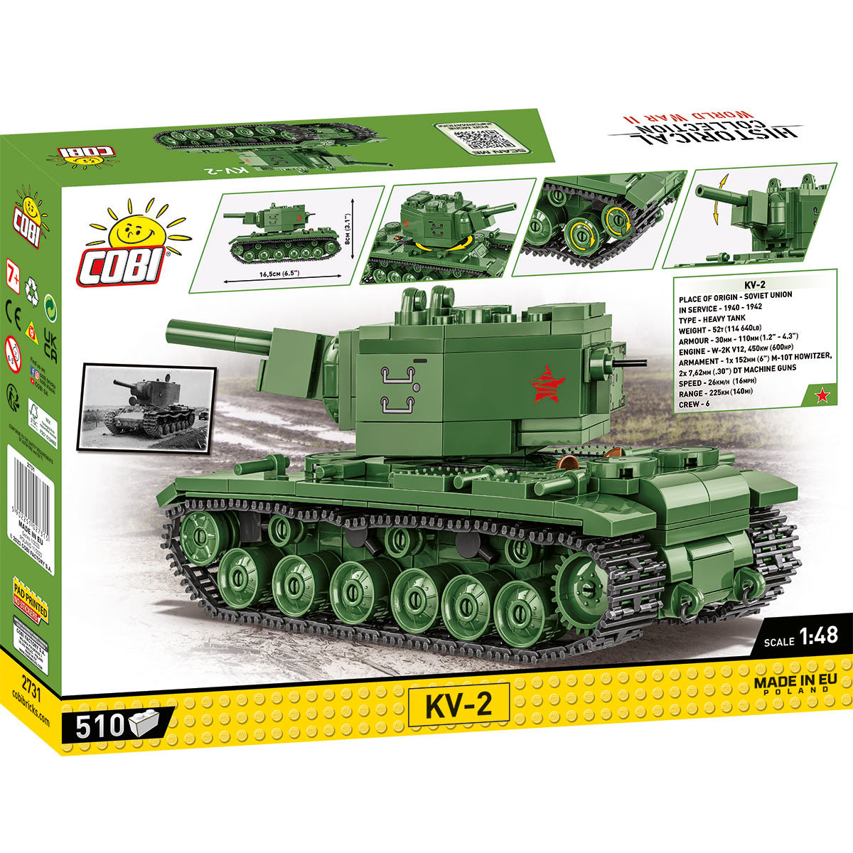 COBI KV-2 Heavy Tank 1:48: Set #2731