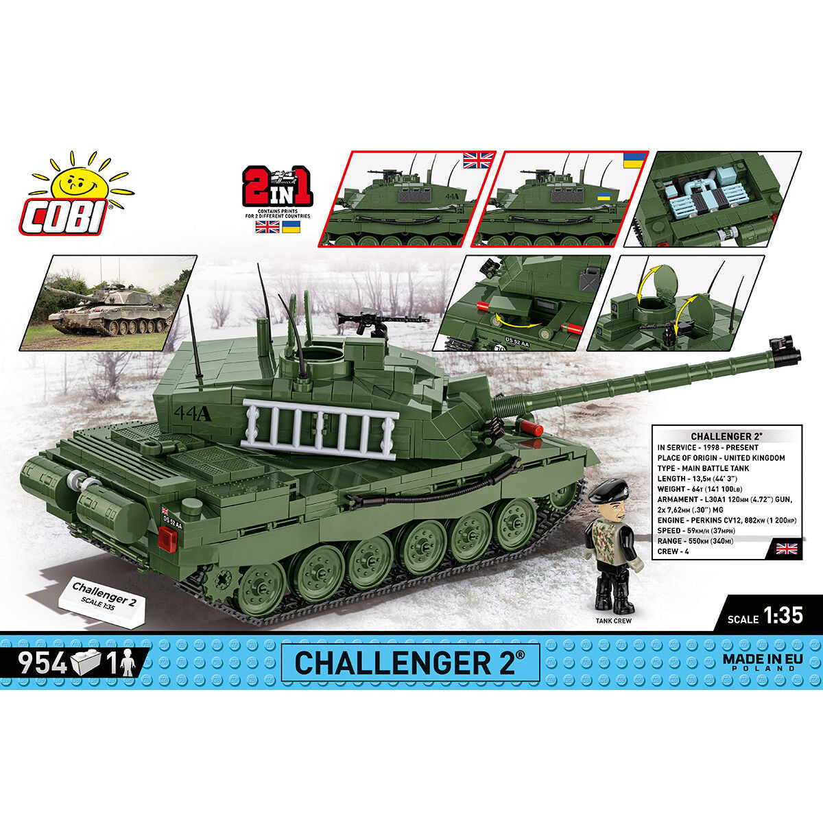 Tanque COBI Challenger 2: Conjunto #2627