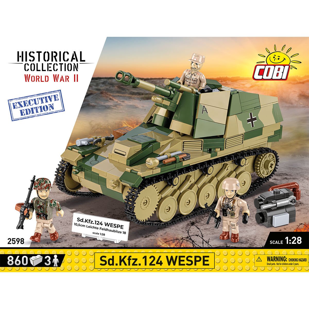 Cañón autopropulsado COBI SD.KFZ.124 Wespe EDICIÓN EJECUTIVA: Juego n.° 2598