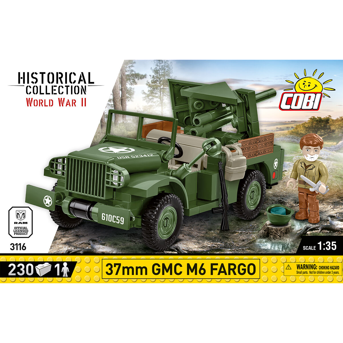 COBI 37mm GMC M6 Fargo Vehicle: Set #3116