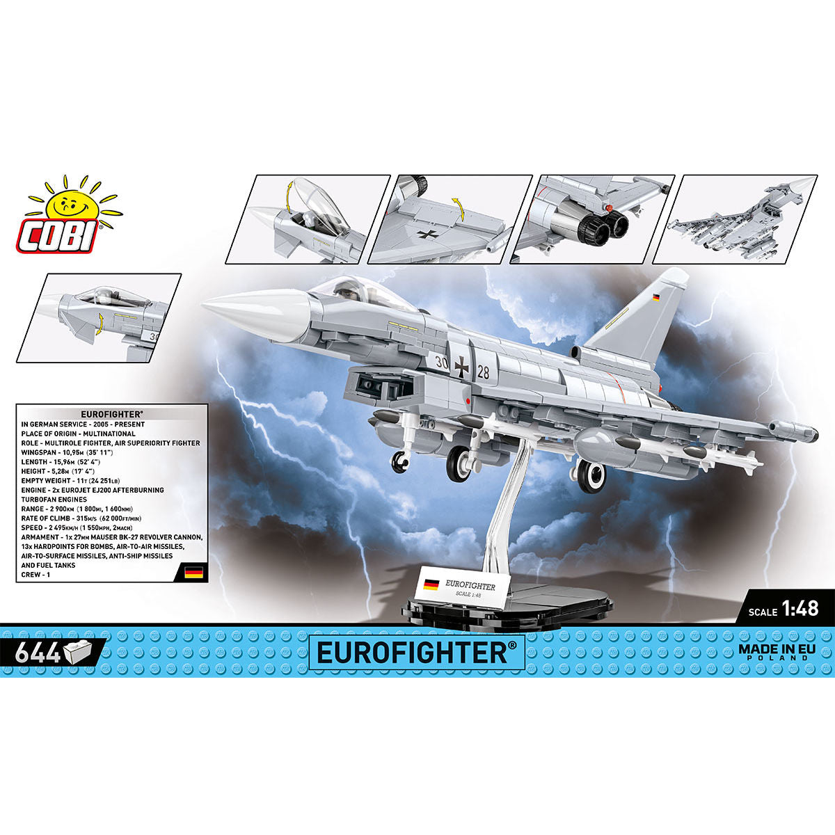 COBI Eurofighter Typhoon Jet Fighter (Germany) : Set #5848