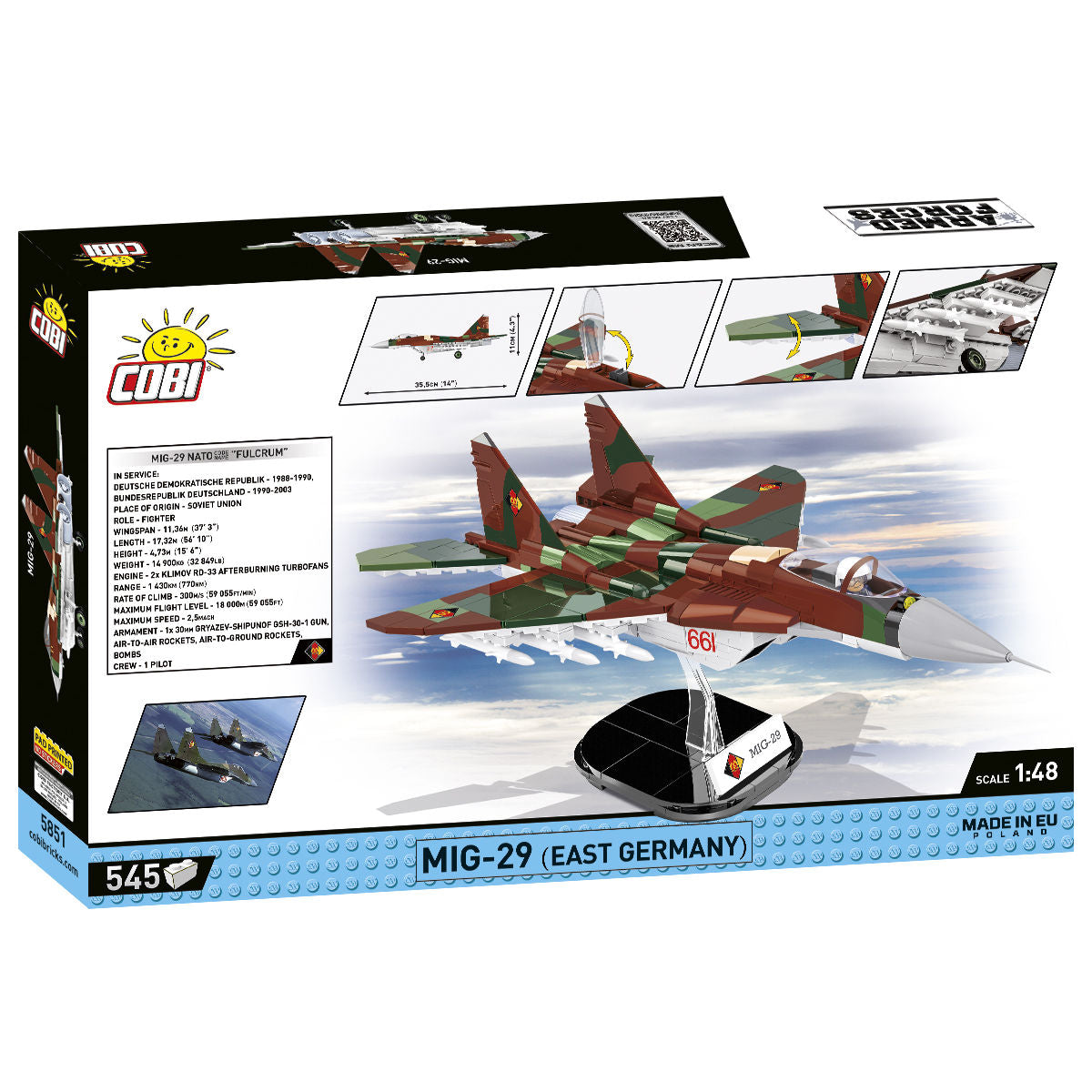 Caza a reacción COBI MIG-29 (Alemania del Este): Set n.° 5851