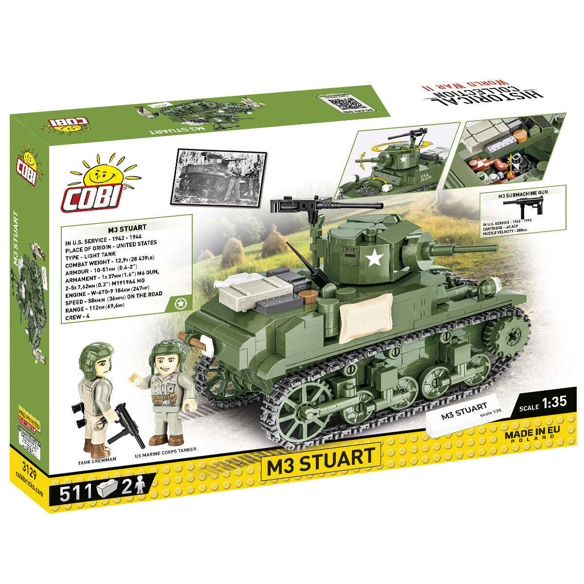 COBI Char M3 Stuart : SET #3129