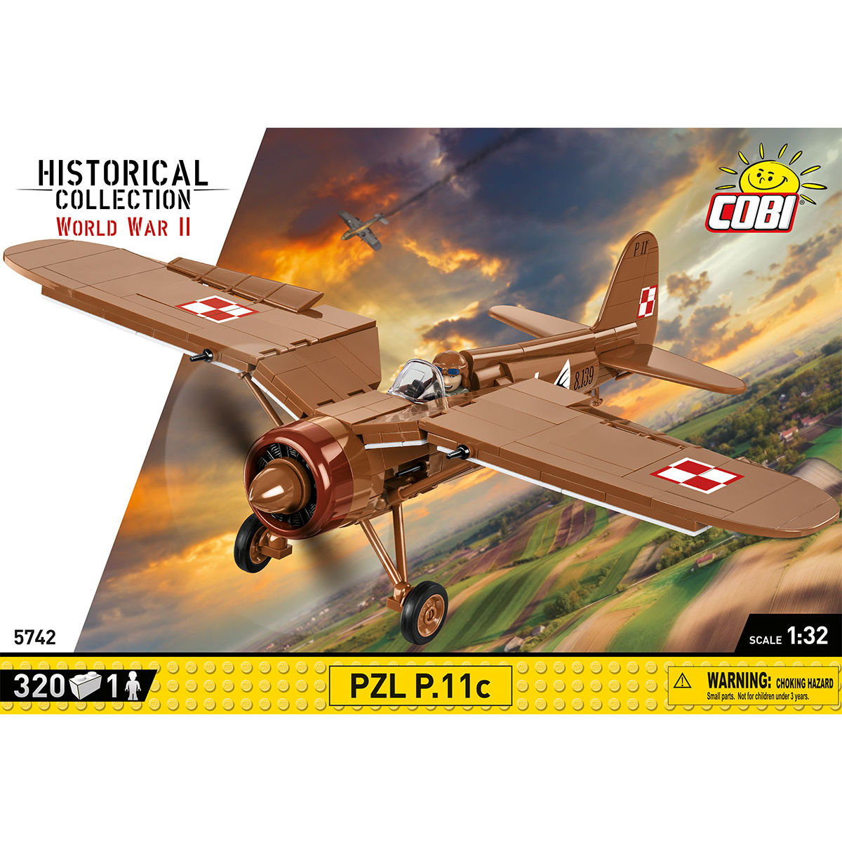 Avión de combate COBI PZL P.11c: Colección n.° 5742