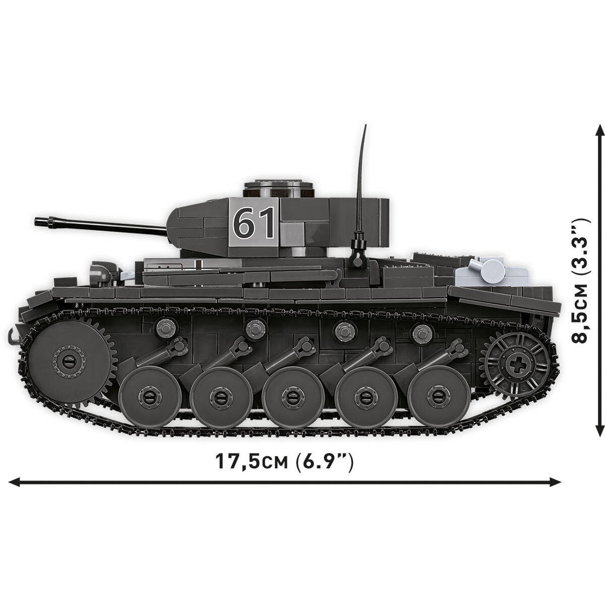 COBI PanzerKampWagen II Ausf. F Tank : Set #2597