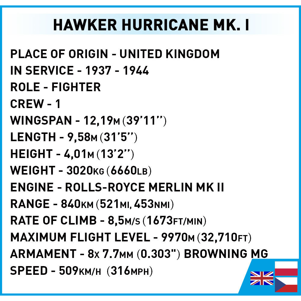 COBI Hawker Hurricane MK. 1 Fighter: Set #5728