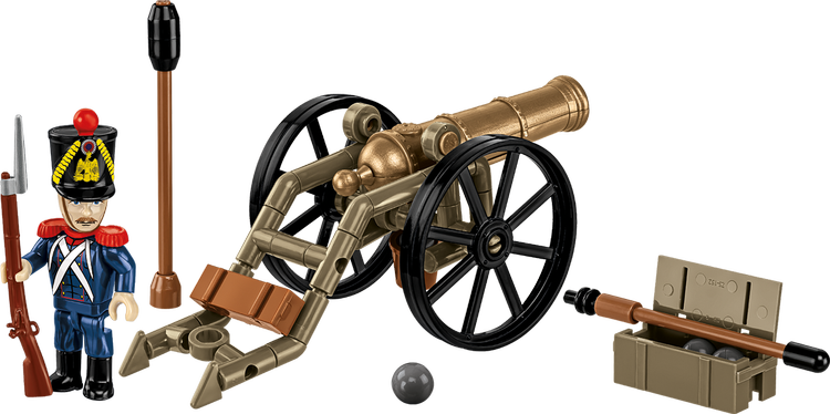 COBI GUERRAS NAPOLEÓNICAS Artillero y cañón francés: Set n.° 20093