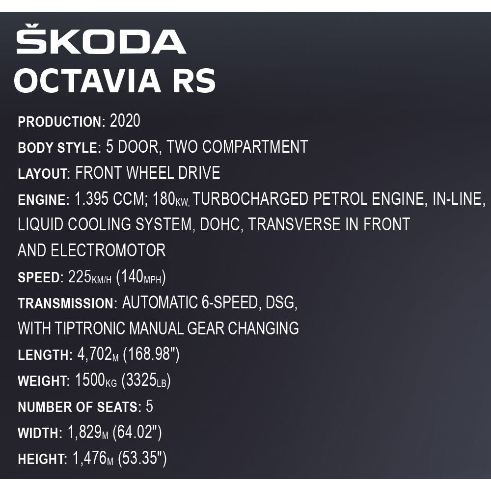 COBI Skoda Octavia RS: SET #24343