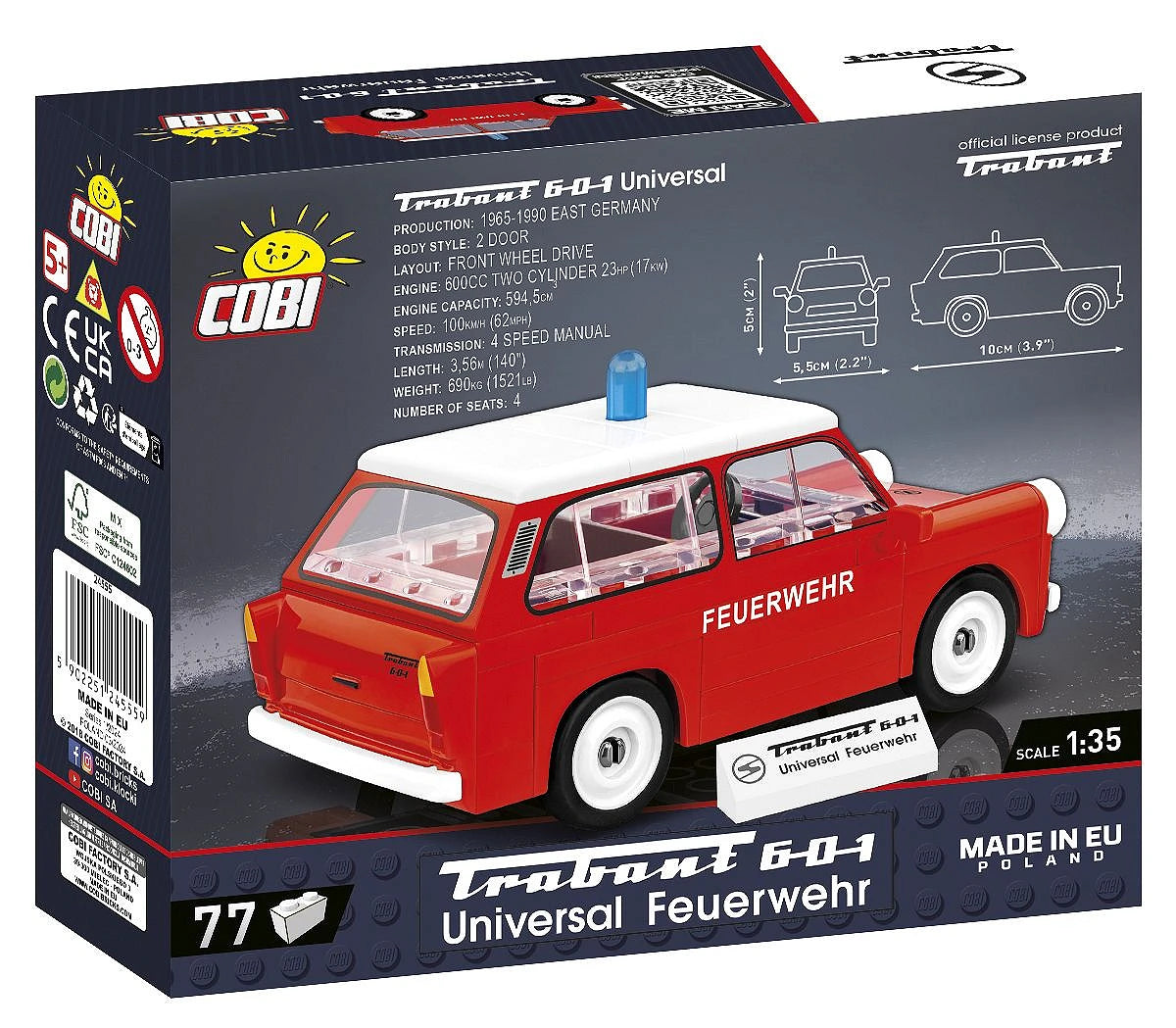 COBI Trabant 601 Universal Feuerwehr: Set #24555