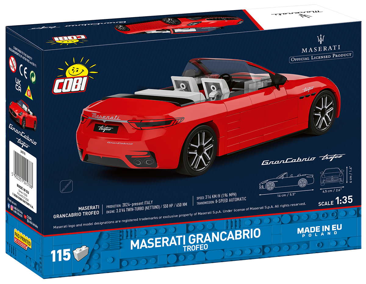 COBI Maserati Grancabrio Trofeo Convertible Car: Set #24578