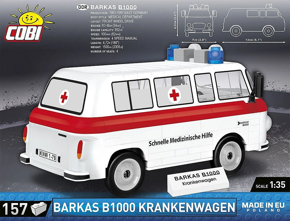 COBI Barkas B1000 Krankenwagen: Set #24595