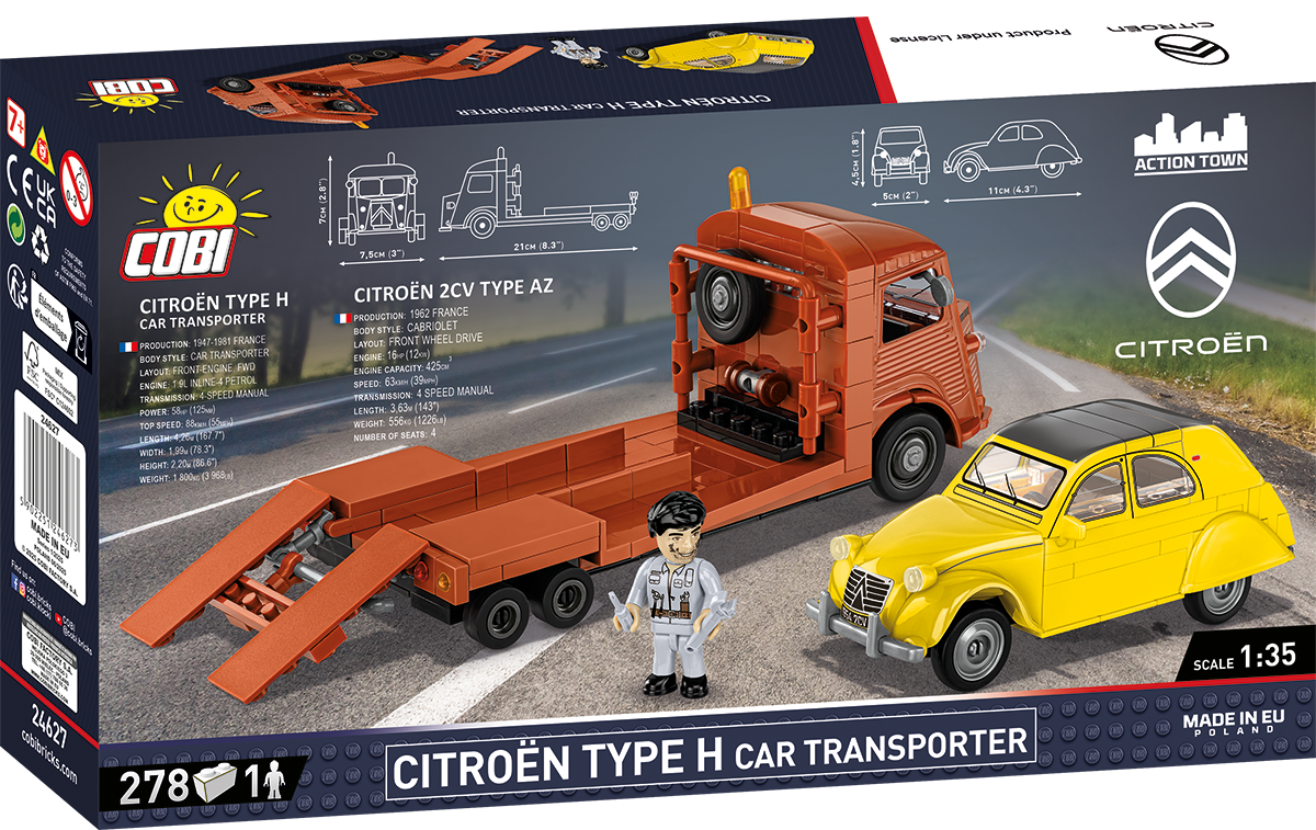 COBI Citroën Type H Car Transporter & 2CV Type AZ: Set #24627