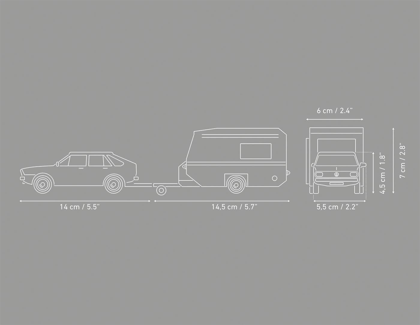 Remolque COBI Volkswagen Passat B1 y caravana: Juego #24643 