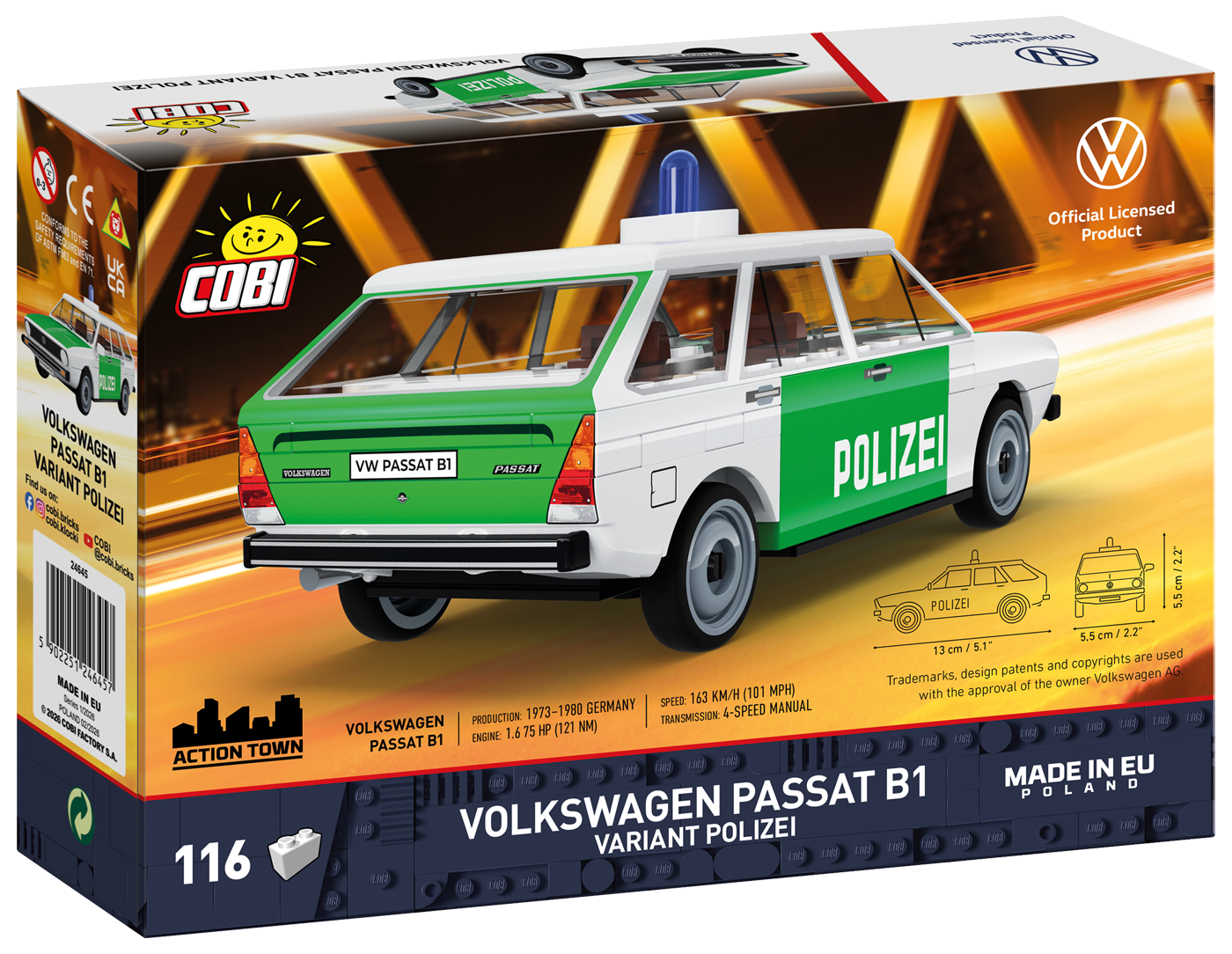 COBI Volkswagen Passat B1 Polizei Car: Set #24645